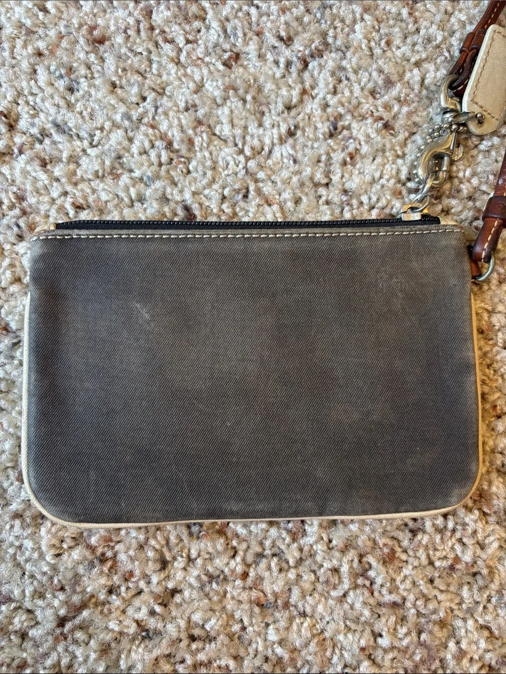 Coach Canvas Two-Tone Wristlet